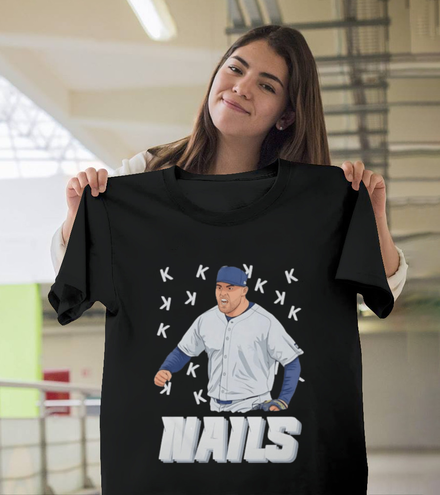 Logan Gilbert Strikeout Pitcher Seattle Mariners NAILS Baseball Fan T-Shirt