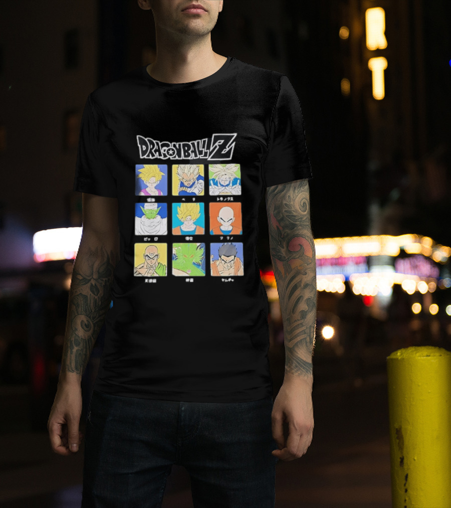 Dragon Ball Z Gohan Vegeta Trunks Piccolo Goku Krillin Tien Shenron Yamcha Anime Characters T-Shirt