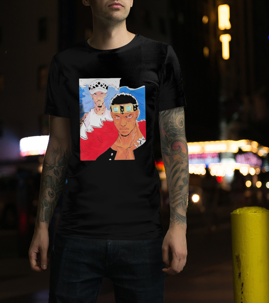 Minnesota Timberwolves Anthony Edwards Lamelo Ball Anime Crossover One Piece Fusion T-Shirt