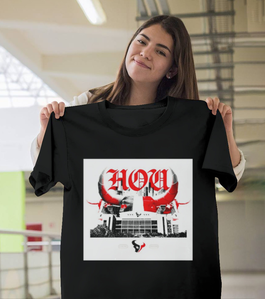 Houston Texans HOU H Town Red Bull Horns T-Shirt
