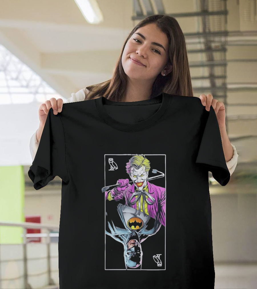 OVO Joker And Batman Playing Card Owl T-Shirt