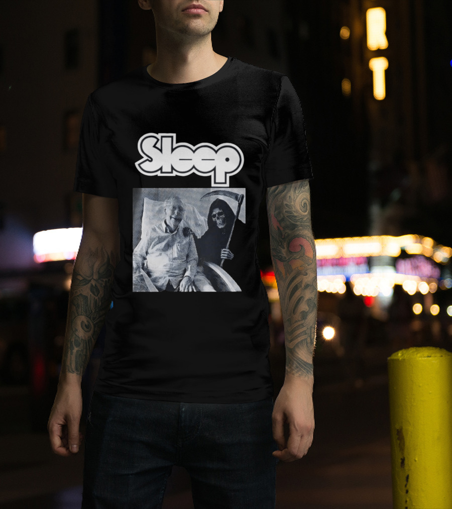 United Snakes Grim Reaper Holding Scythe Sleep Elderly Man In Hospital Room T-Shirt