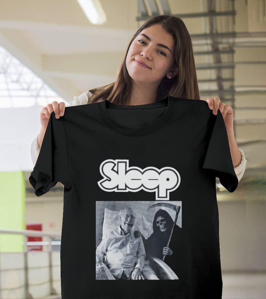 United Snakes Grim Reaper Holding Scythe Sleep Elderly Man In Hospital Room T-Shirt