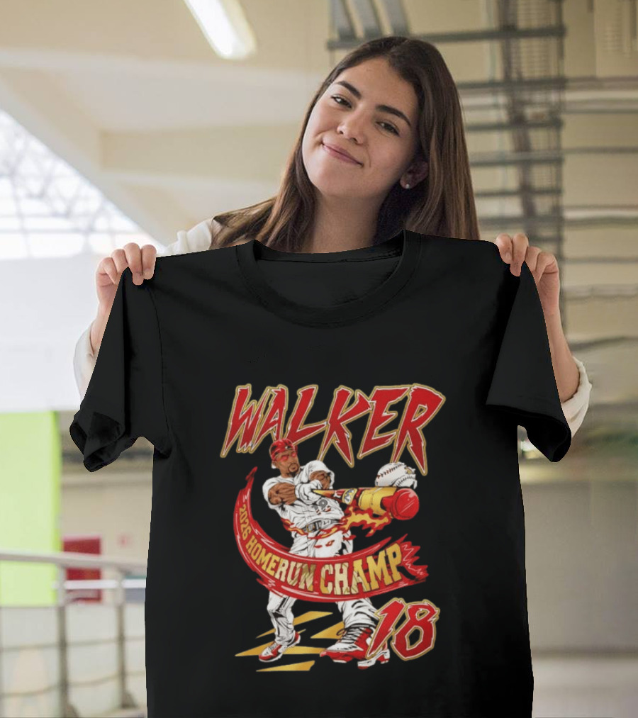 Walker 2026 Home Run Champ 18 MLB Baseball Player T-Shirt