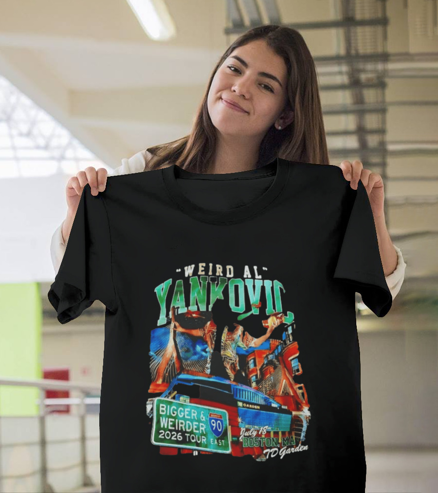 Weird Al Yankovic Bigger And Weirder 2026 Tour Boston July 18 TD Garden T-Shirt