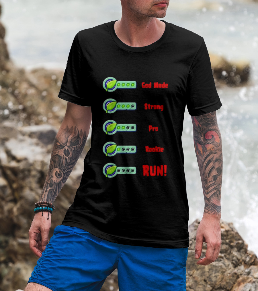Plant Food Power Levels God Mode Strong Pro Rookie Run T-Shirt