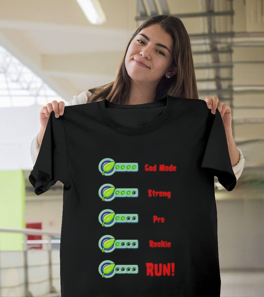 Plant Food Power Levels God Mode Strong Pro Rookie Run T-Shirt