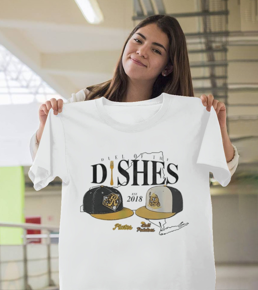 Rochester Plates Salt Potatoes Duel Of The Dishes Est 2018 New York State Caps T-Shirt