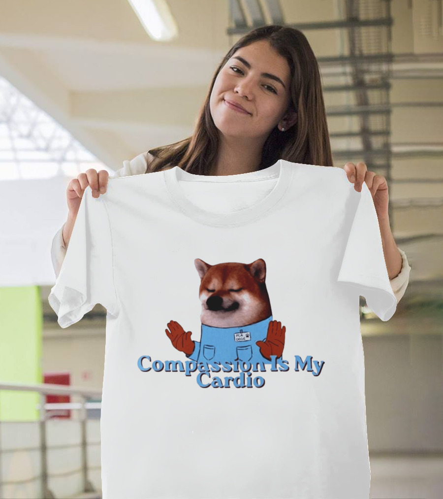 Shiba Inu Nurse PCA Doge Compassion Is My Cardio T-Shirt