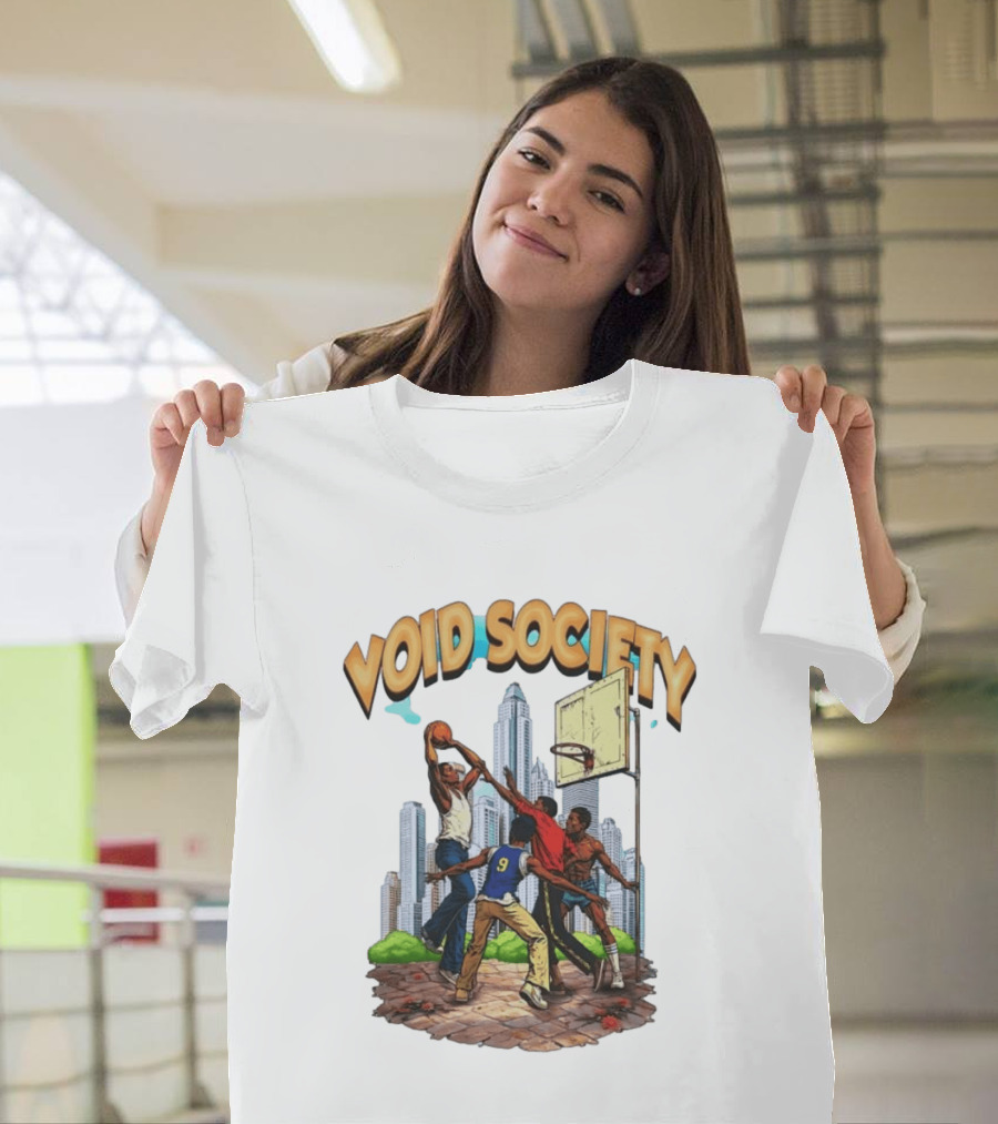 Void Society Urban Basketball Action Cityscape Players T-Shirt