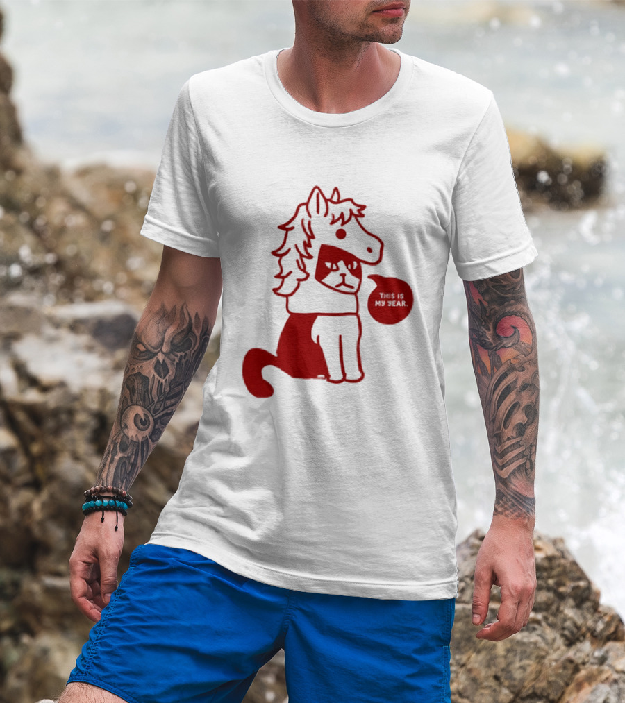 Year Of The Horse 2026 Chinese Lunar New Year Zodiac Cat T-Shirt