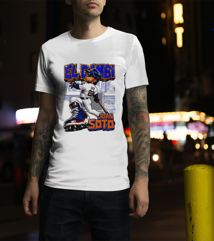 New York Mets El Gambi Juan Soto 22 Baseball T-Shirt