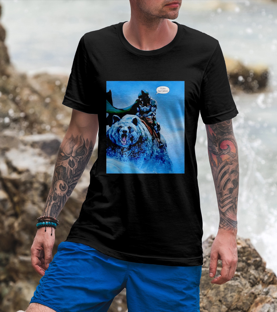 Doctor Doom State Narrative Riding Bear T-Shirt