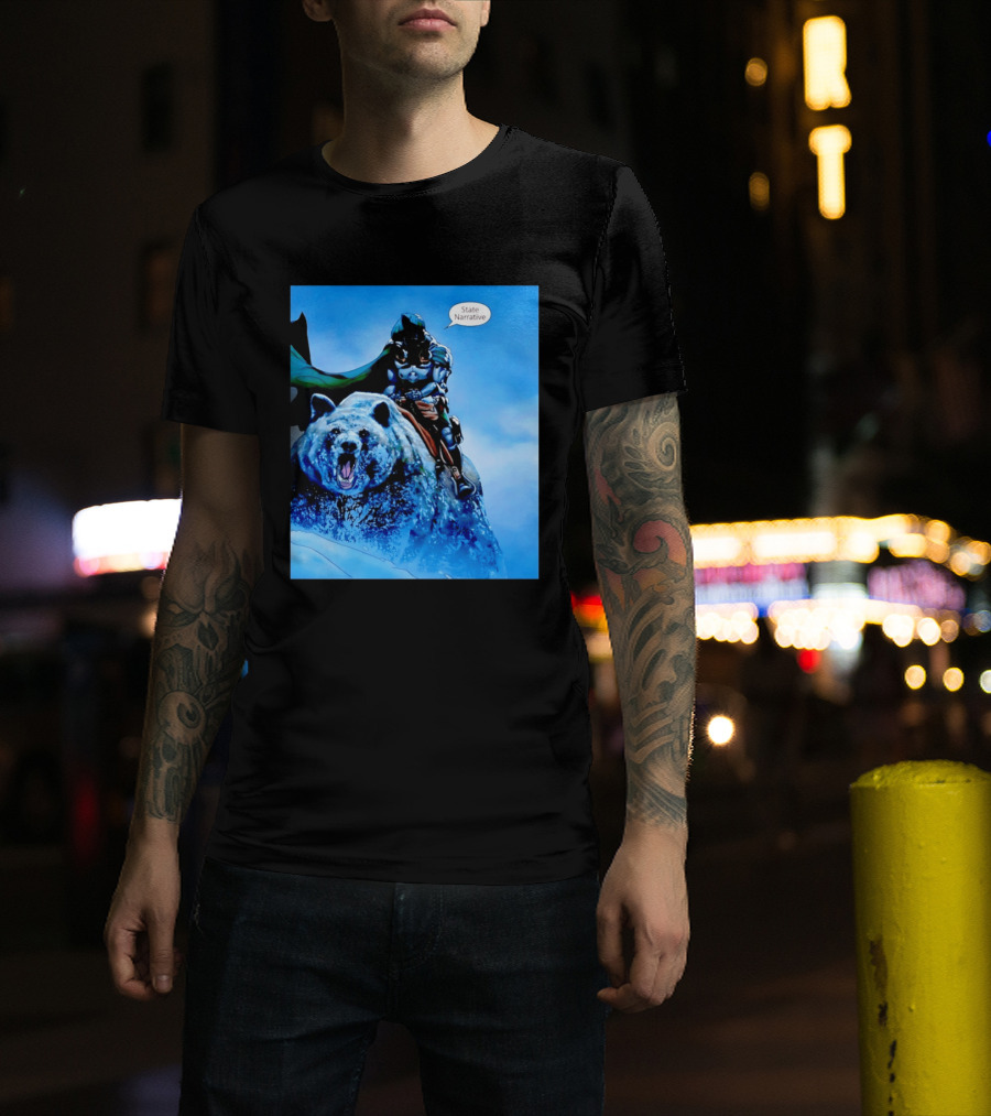 Doctor Doom State Narrative Riding Bear T-Shirt