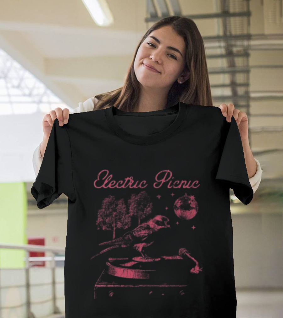 Electric Picnic Store Record Player 2025 Lineup Picnic Nature Scene T-Shirt