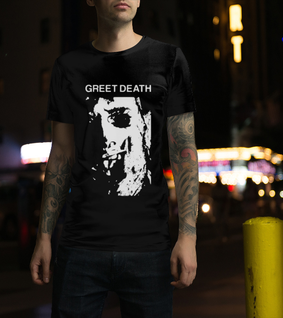 Evil Greed Store Greet Death Leatherface Horror T-Shirt