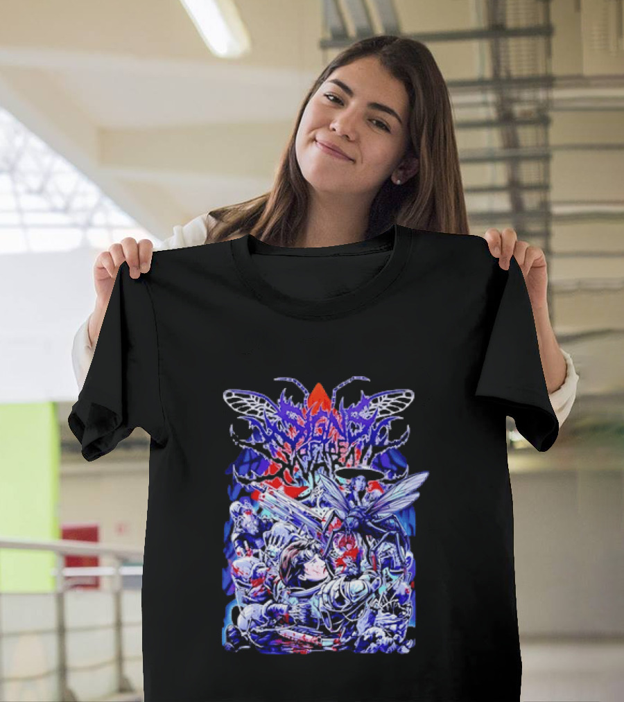 Alien Invasion Creature Sci Fi Horror Battle Scene T-Shirt