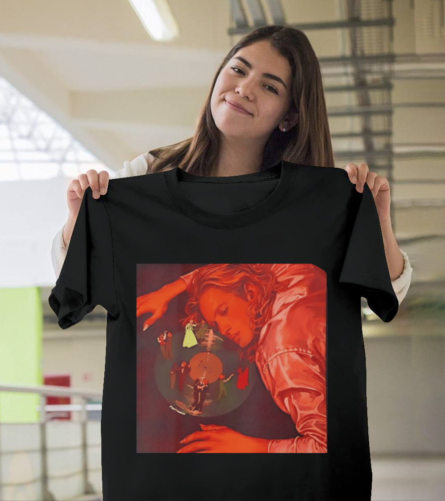Vinyl Dreams Young Man Resting With Dancing Figures T-Shirt