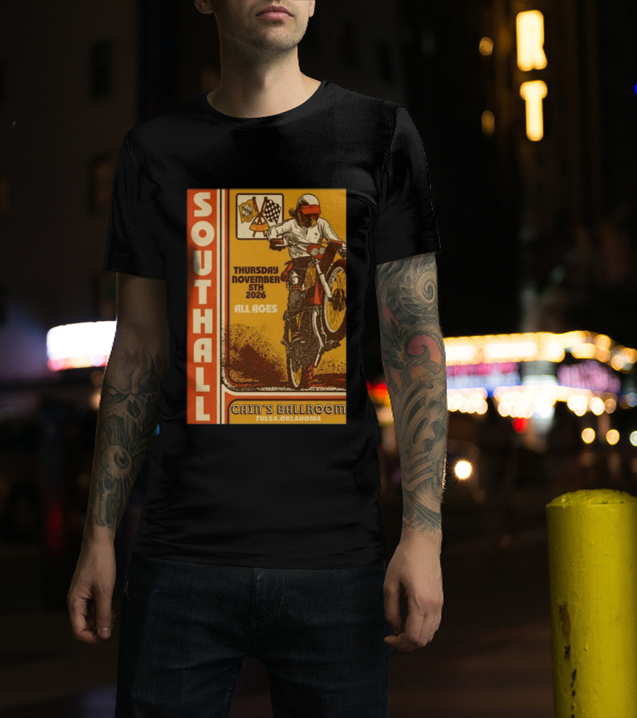 Southall Live At Cain's Ballroom Tulsa OK November 5 2026 Motorcycle Event T-Shirt