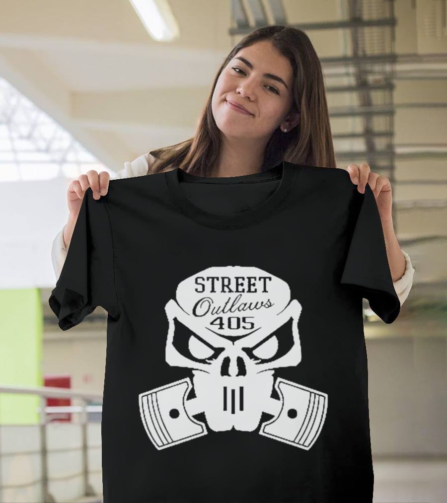Street Outlaws 405 Skull Piston Racing Motorsports T-Shirt