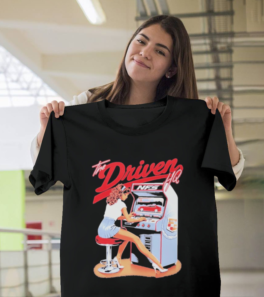 The Driven HQ NFS Arcade Gaming Girl Retro Pin Up T-Shirt