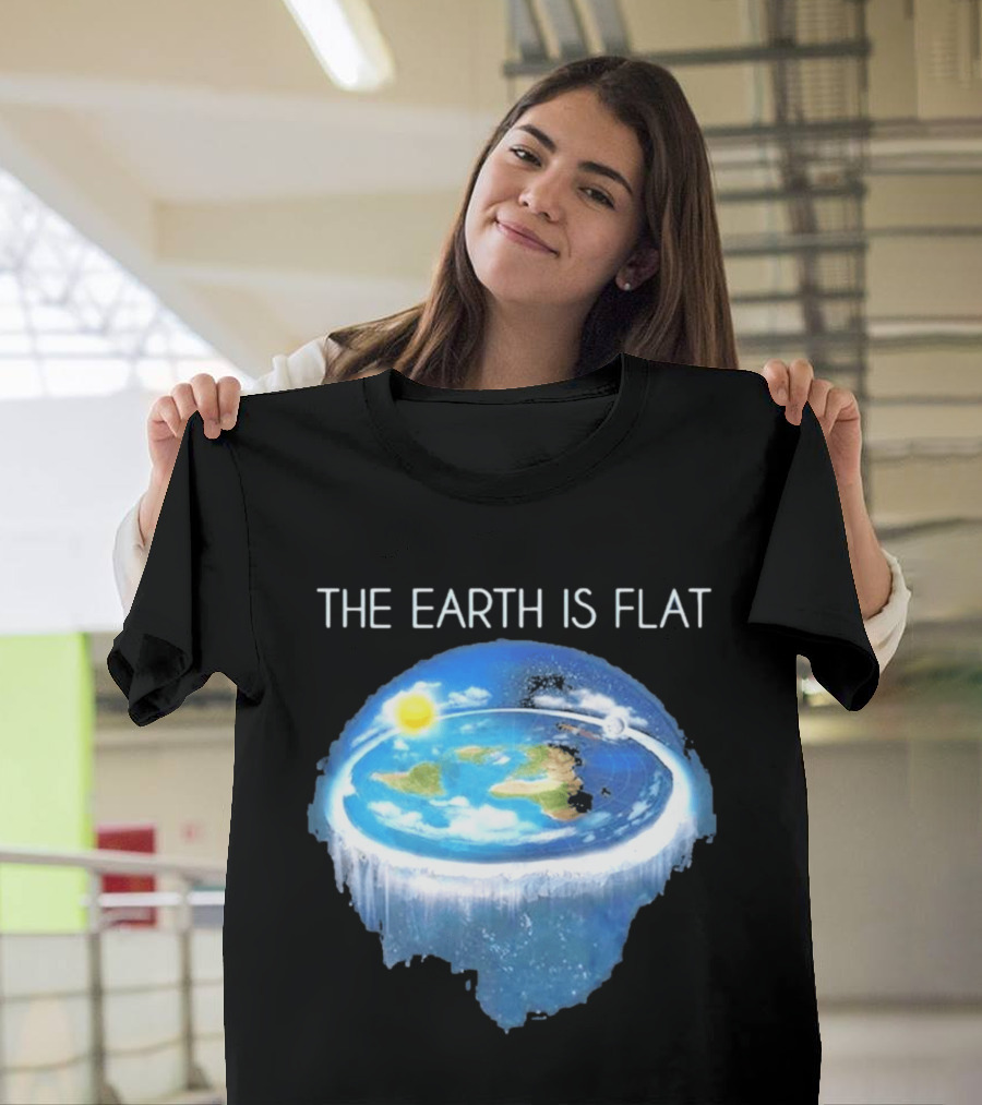 The Earth Is Flat Map Model Firmament Dome Sun Moon Sheol T-Shirt