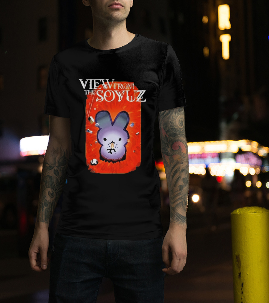 View From The Soyuz Ubiquitous Space Rabbit Explosion T-Shirt