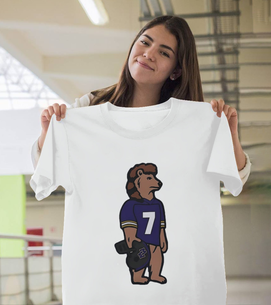 Baltimore Ravens Morgan Wallen Bear Number 7 Football Team Collaboration T-Shirt