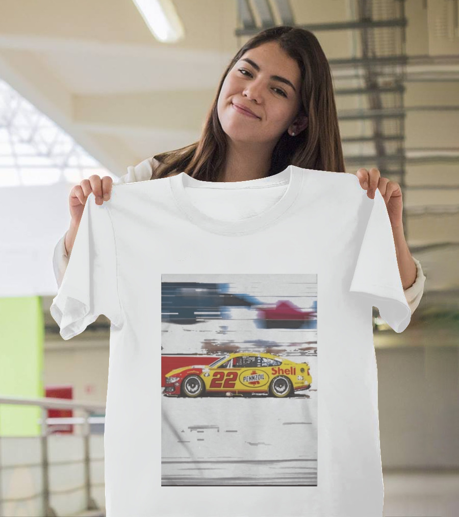 Joey Logano 2026 Victory Pennzoil Shell Car 22 NASCAR Speedway T-Shirt