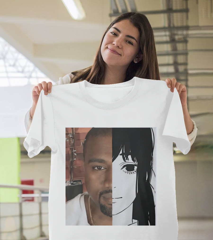 Kanye West Anime Crossover Split Face T-Shirt