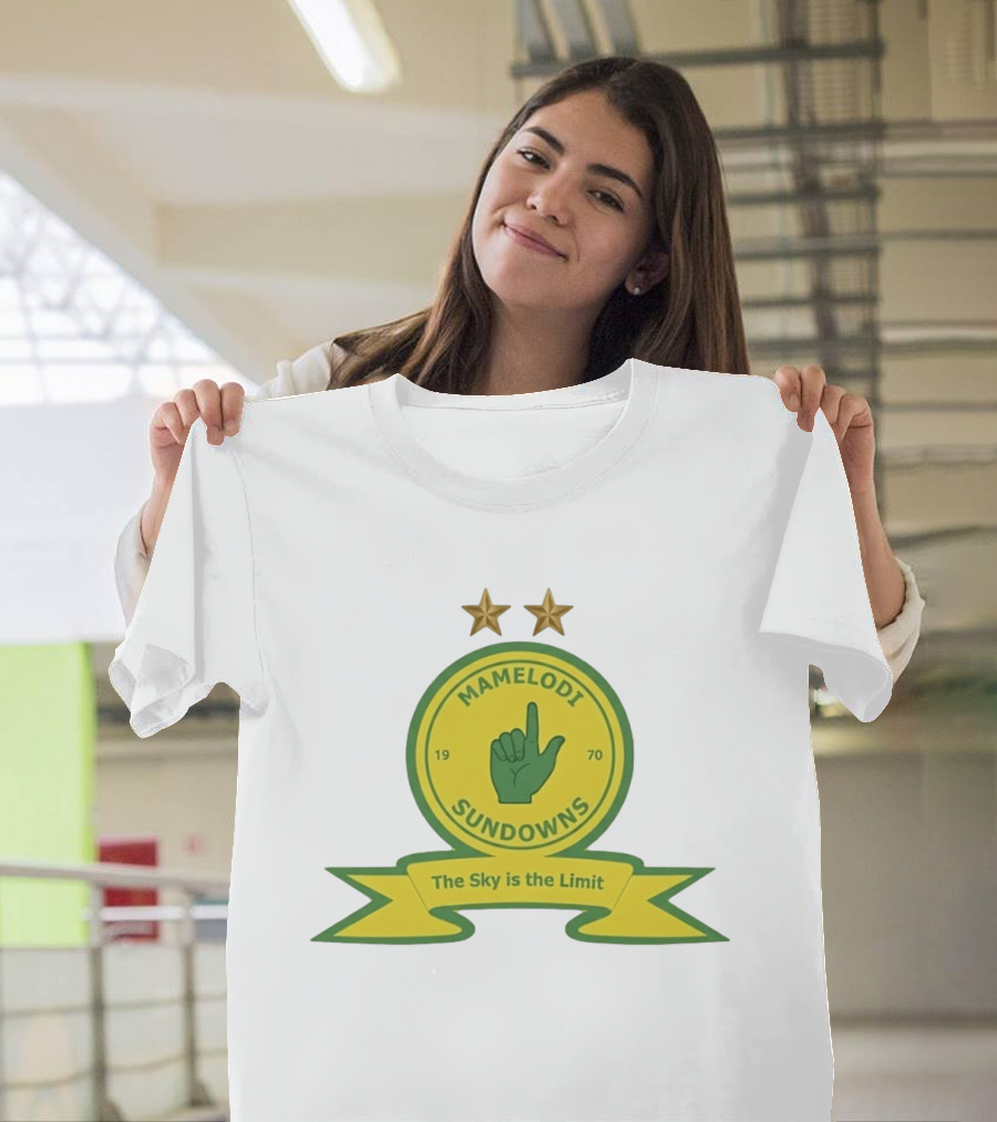 Mamelodi Sundowns 1970 The Sky Is The Limit Logo Two Stars T-Shirt