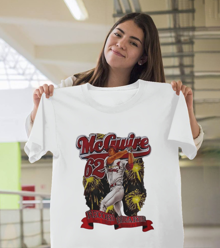 McGuire 62 Record Breaker St Louis Cardinals 1961 Broken 1998 T-Shirt