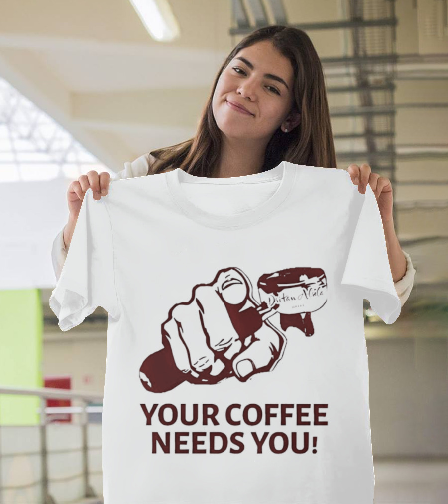 Uncle Sam Your Coffee Needs You Pointing T-Shirt