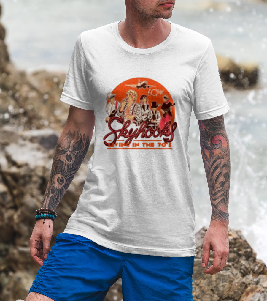 Skyhooks Living In The 70's 50th Anniversary Warner Music Store T-Shirt