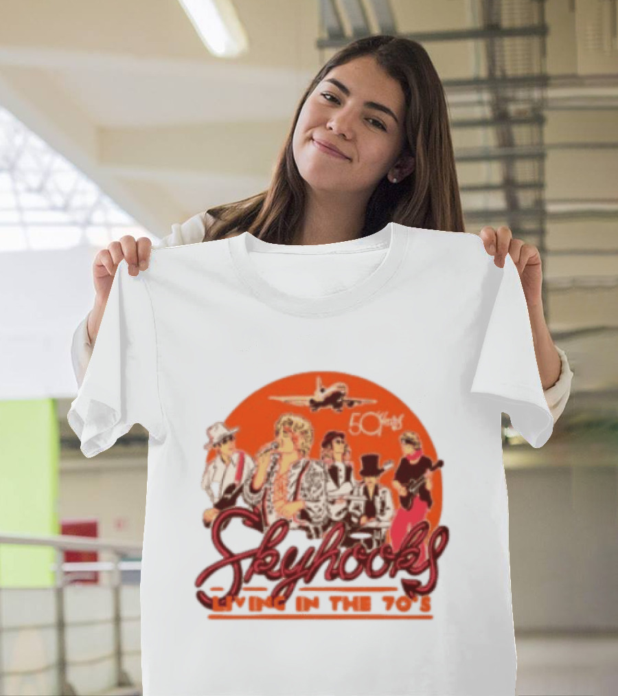 Skyhooks Living In The 70's 50th Anniversary Warner Music Store T-Shirt