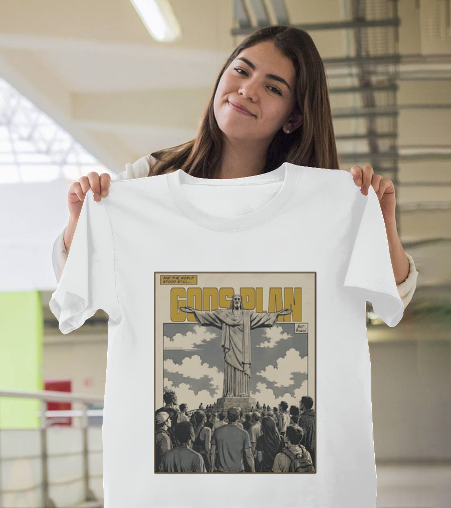 Gods Plan Jesus Christ And The World Stood Still Retro Comic T-Shirt