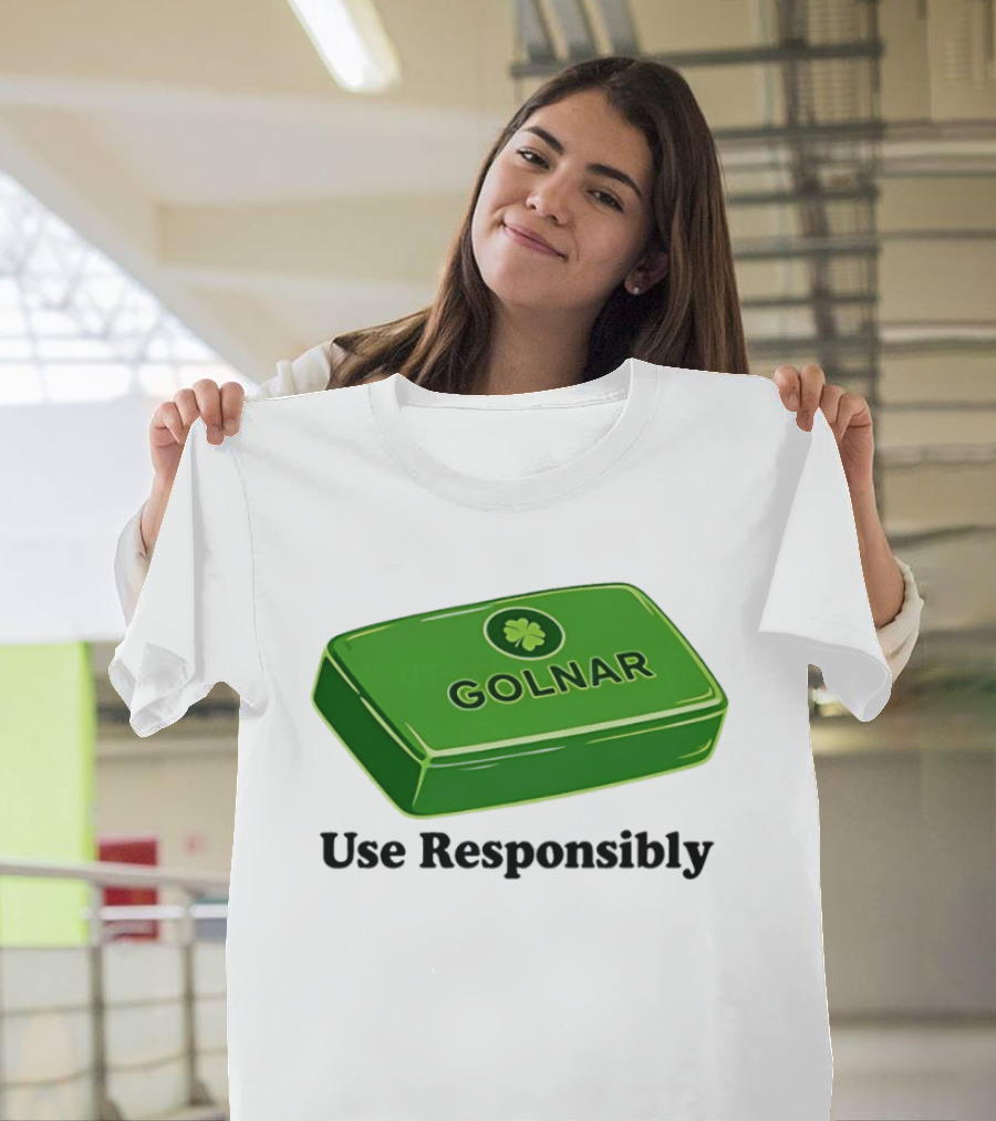 Golnar Green Bar Use Responsibly Shamrock T-Shirt