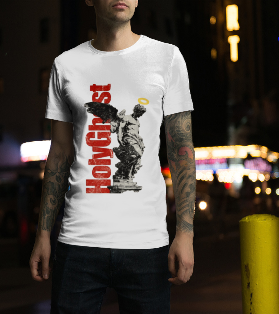 Holy Ghost Halo Statue Winged Angel T-Shirt