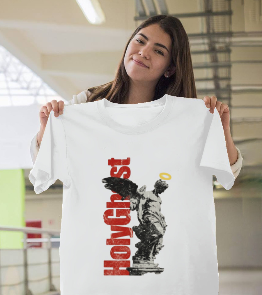 Holy Ghost Halo Statue Winged Angel T-Shirt