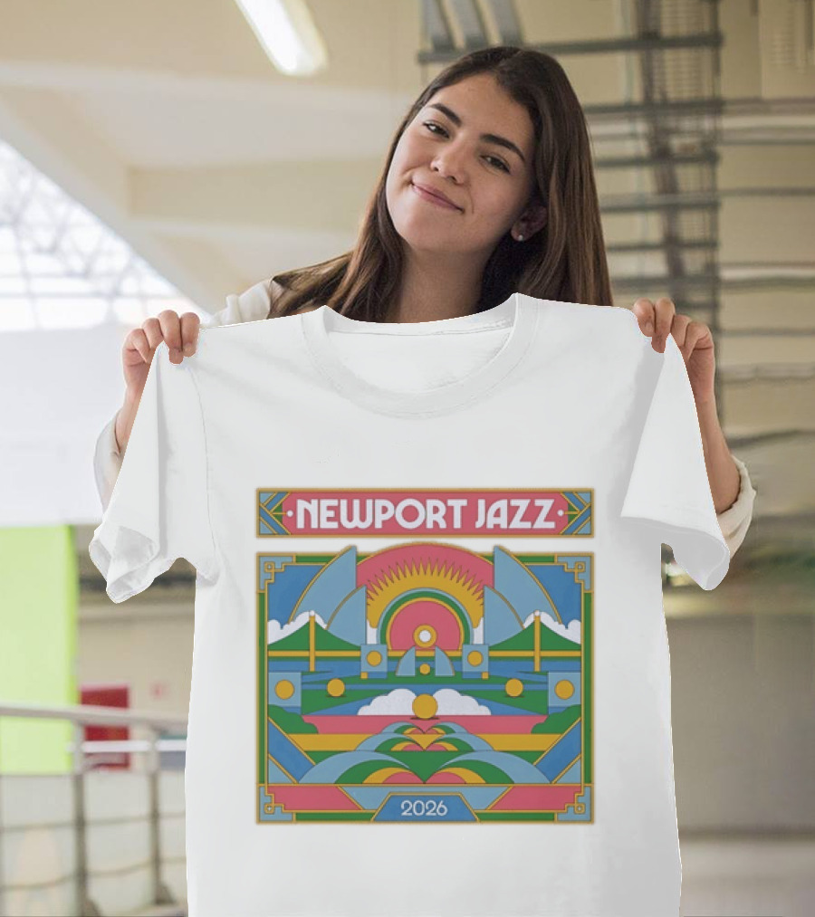 Newport Jazz Festival 2026 Retro Art Deco T-Shirt