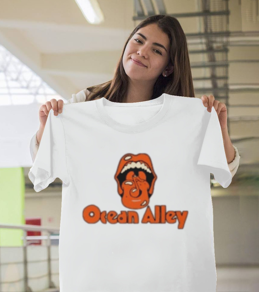Ocean Alley Acid Tongue Ash Grey Vintage Inspired Merchandise T-Shirt