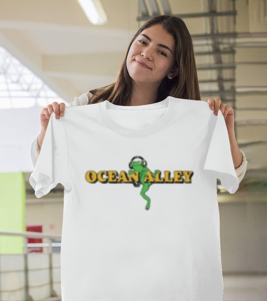 Ocean Alley Frog Headphones Band Longsleeve White T-Shirt