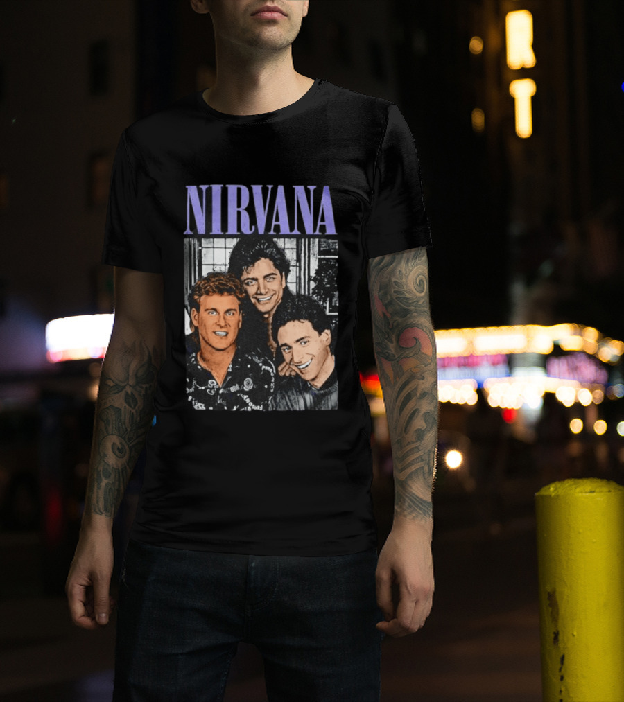 Full House Dave Coulier John Stamos Bob Saget Nirvana Band Members Music T-Shirt