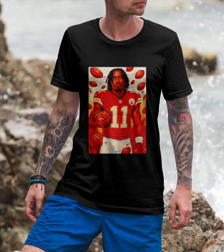 Jalen Royals Kansas City Chiefs Number 11 Football Player With Team Logo And Jersey T-Shirt