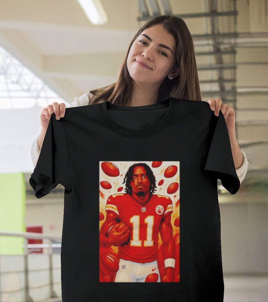 Jalen Royals Kansas City Chiefs Number 11 Football Player With Team Logo And Jersey T-Shirt