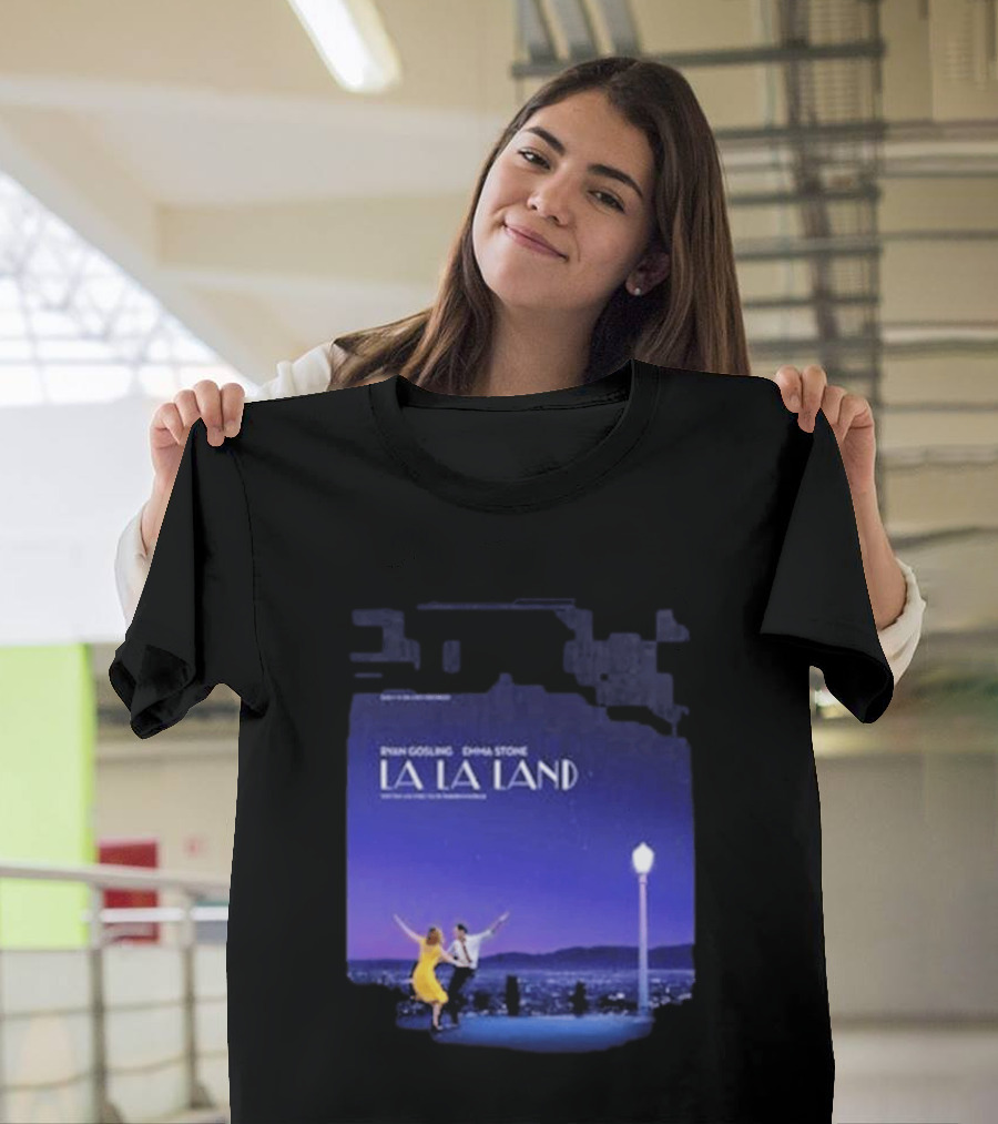 Ryan Gosling Emma Stone La La Land City Dance Under Streetlight 10th Anniversary T-Shirt