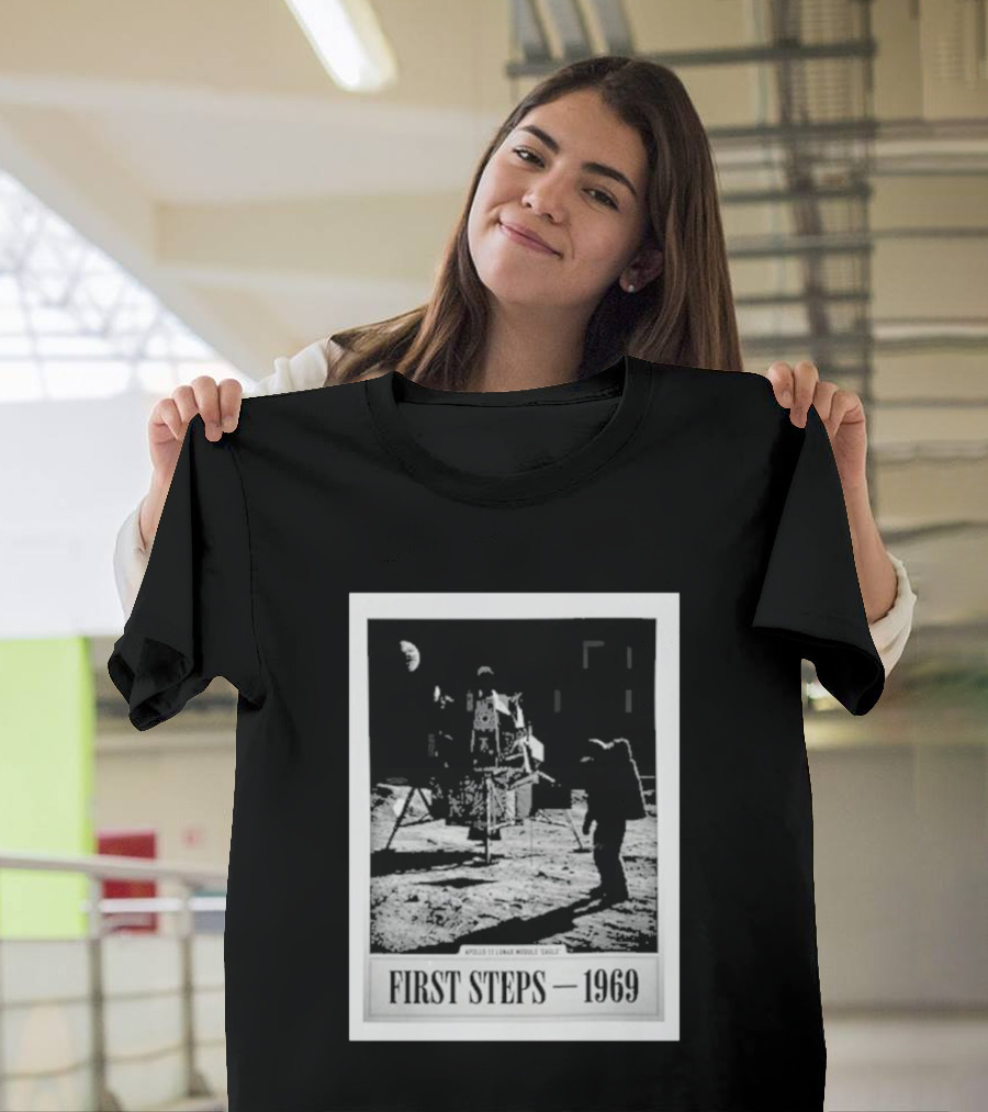 First Steps 1969 Apollo 11 Lunar Module Eagle Moon Landing Astronaut T-Shirt