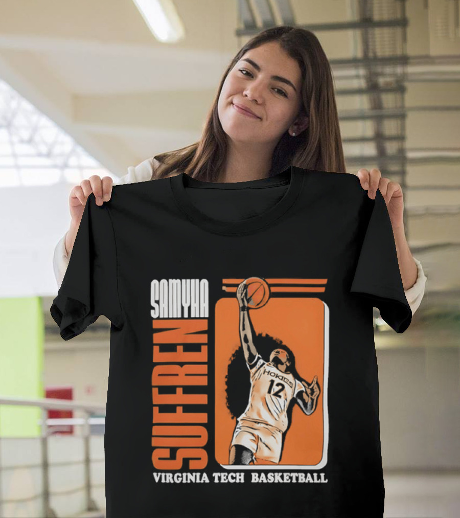 Samyha Suffren Virginia Tech Basketball Number 12 Jersey T-Shirt