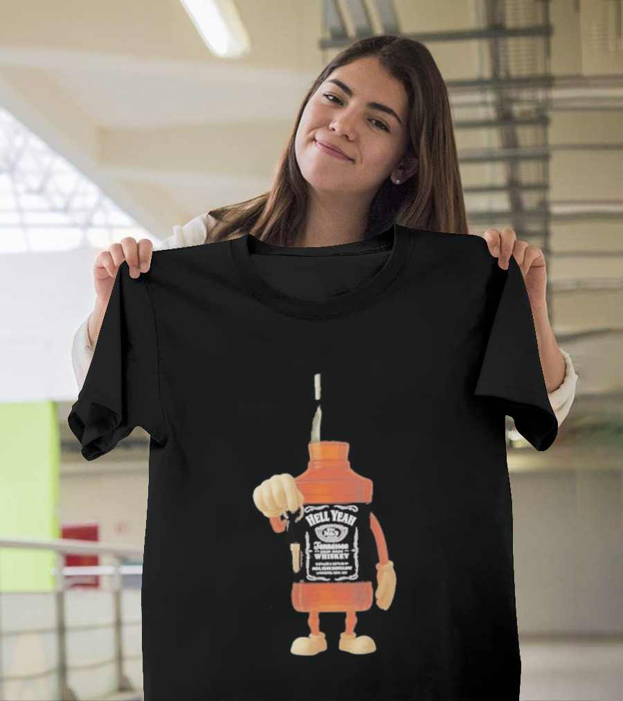Hell Yeah Tennessee Whiskey Bottle Figure With Car Key T-Shirt