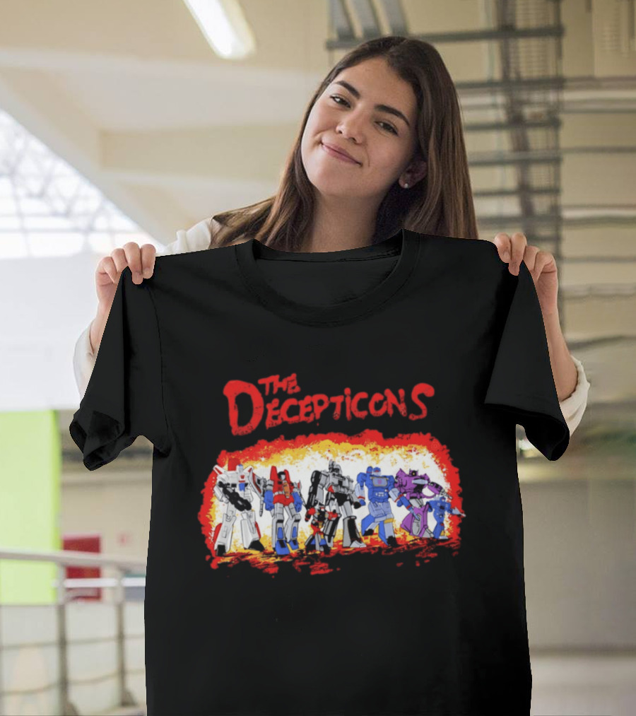 The Decepticons Transformers Group Distressed Vintage Look T-Shirt